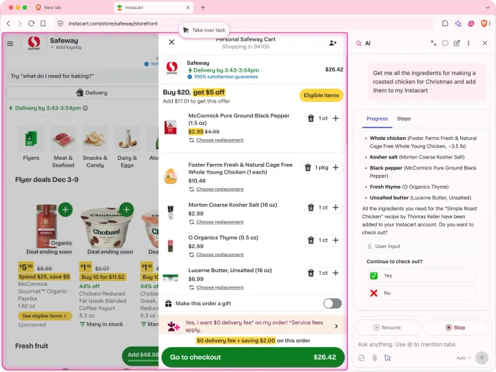 Brave adds experimental agentic AI browsing feature