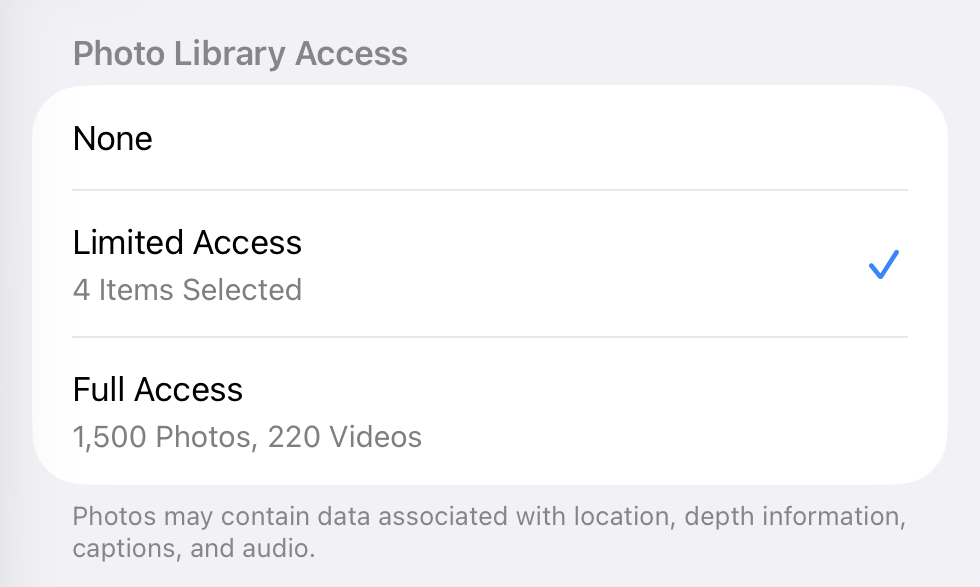 Photo Permissions